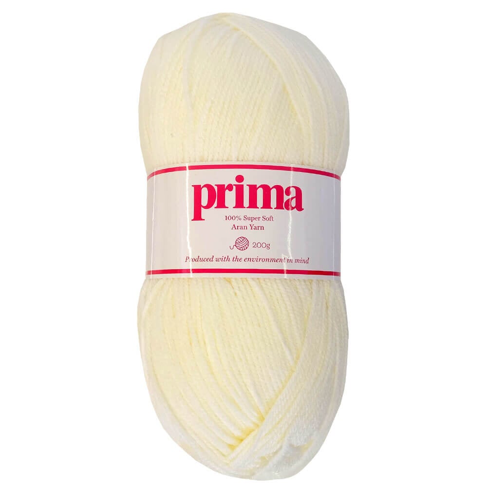 Prima Aran Yarn: Off White 200g