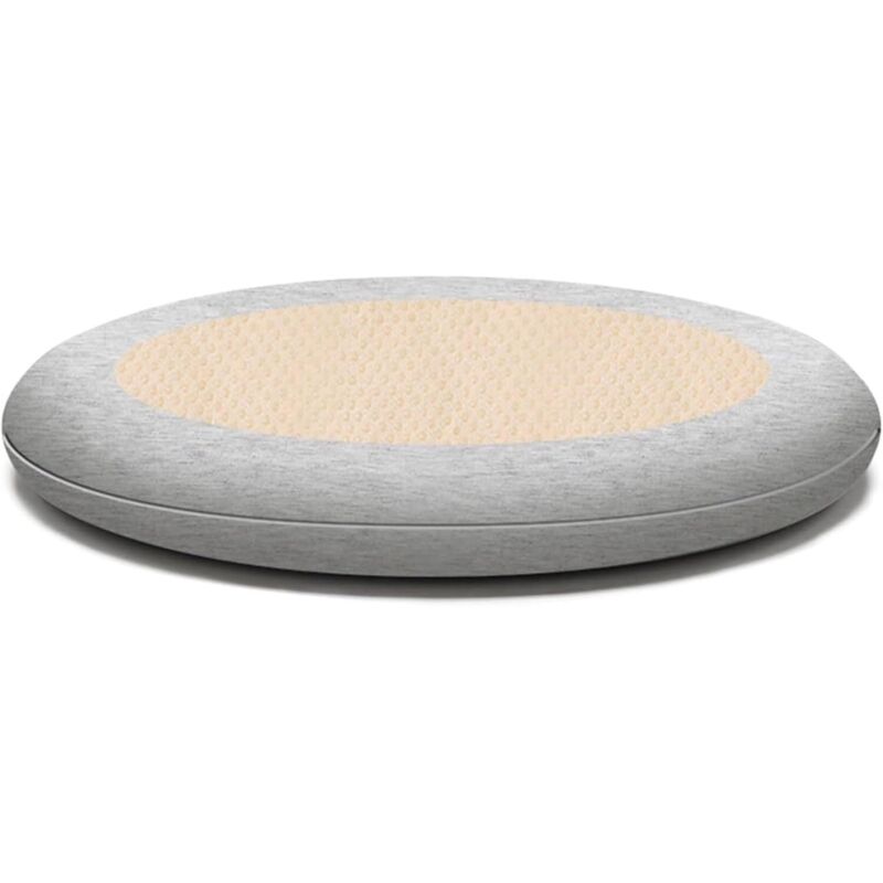 Round chair cushion 40x40 cm memory foam, invisible non-slip base, light grey, 4 pcs