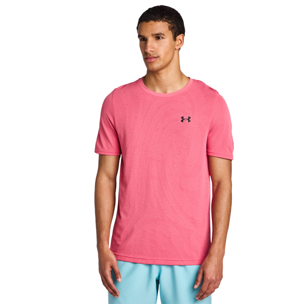Under Armour Vanish Men T-Shirts - Pink - Size XS - Poly Jersey