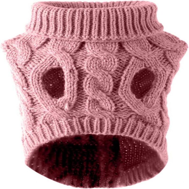 Warm, hand-knitted, soft wool dog garment for winter