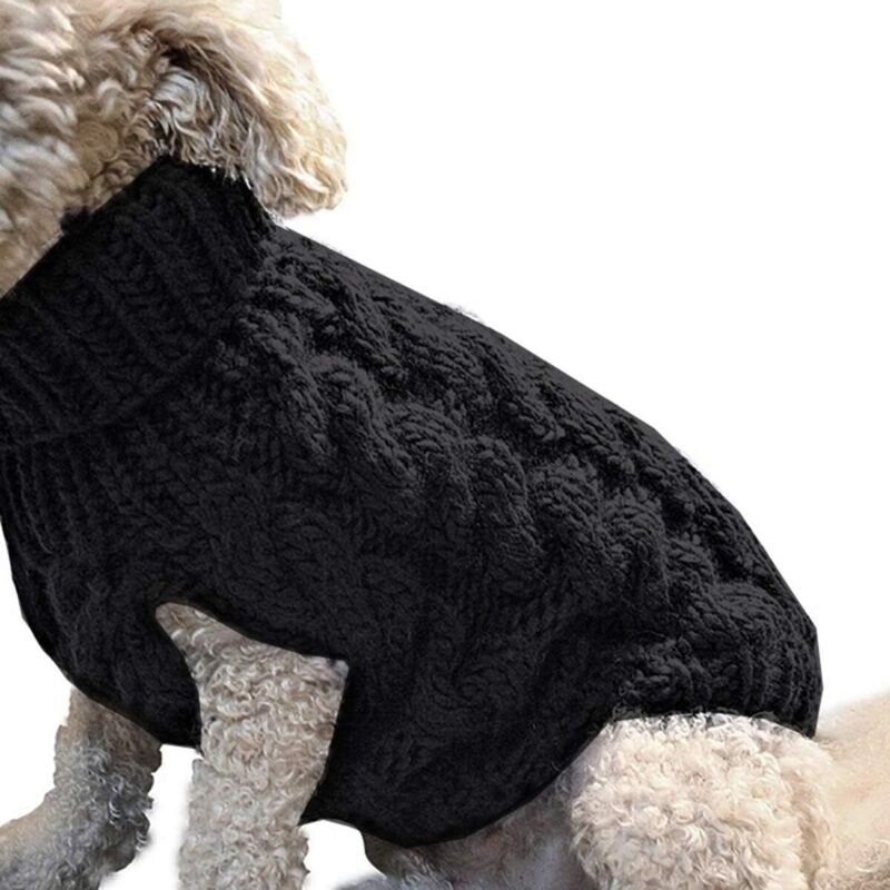 Warm knitted wool dog vest, soft and comfortable for winter