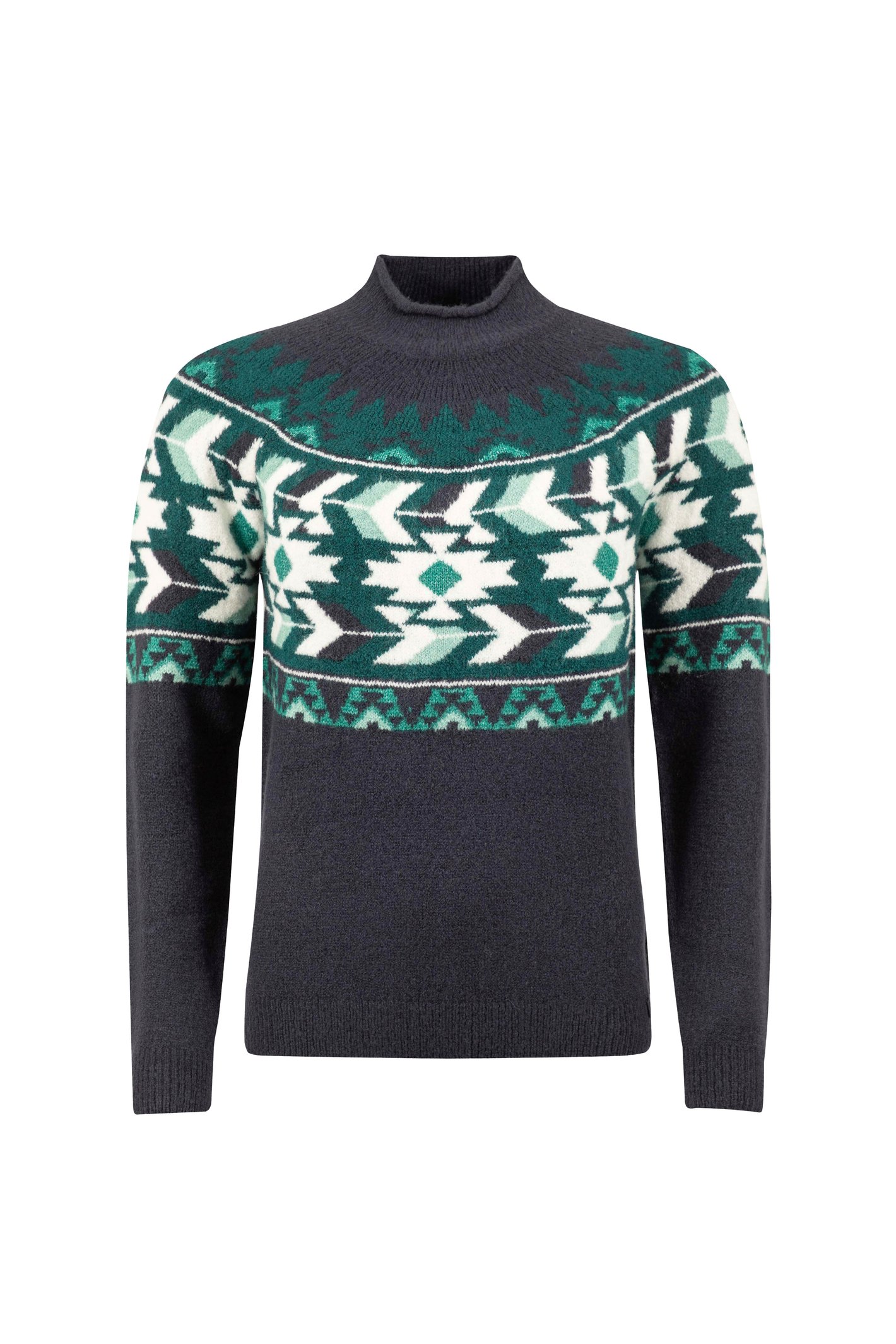 Weird Fish Arelia Ikat Knitted Jumper Midnight Size 8
