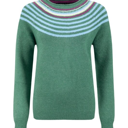 Weird Fish Sinatra Patterned Knit Jumper Ivy Size 10
