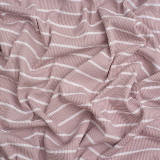 Yarn Dyed Heavy Cotton Rib Stretch Knit Fabric Soft Old Rose