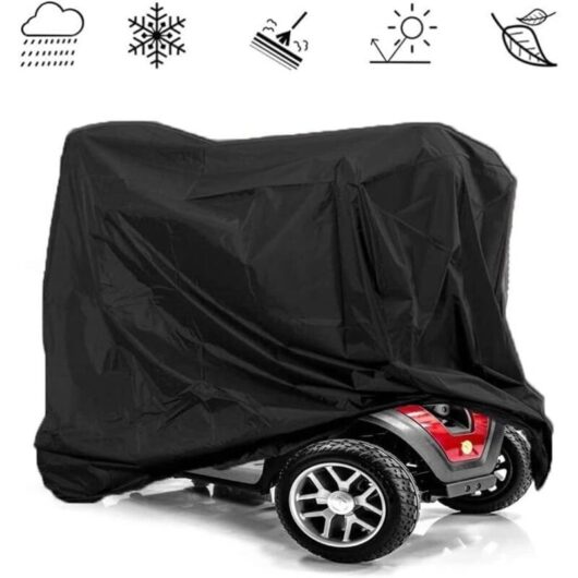 1 mobility scooter cover, waterproof Oxford 210D, rain, sun, and snow protection for 4-wheel outdoor electric scooter