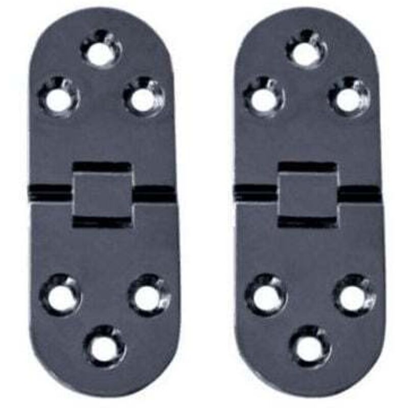 10 Pieces Folding Table Hinges, Flat Folding Cabinet Door Hinges, Zinc Alloy Cabinet Door Hinges, Round Edge Hinges for Furniture Doors with Screws,