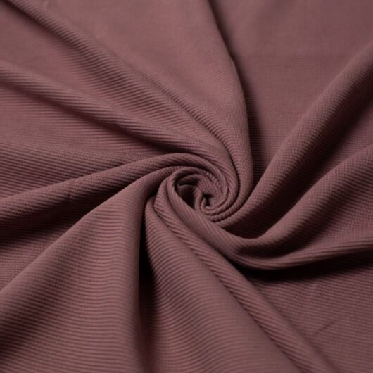 100% Cotton Ottoman Rib Stretch Knit Fabric Rose