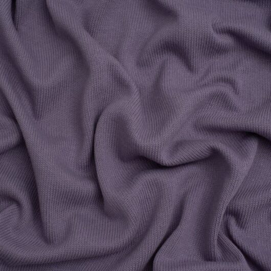 100% Cotton Sweater Knit Stretch Fabric Purple Sage