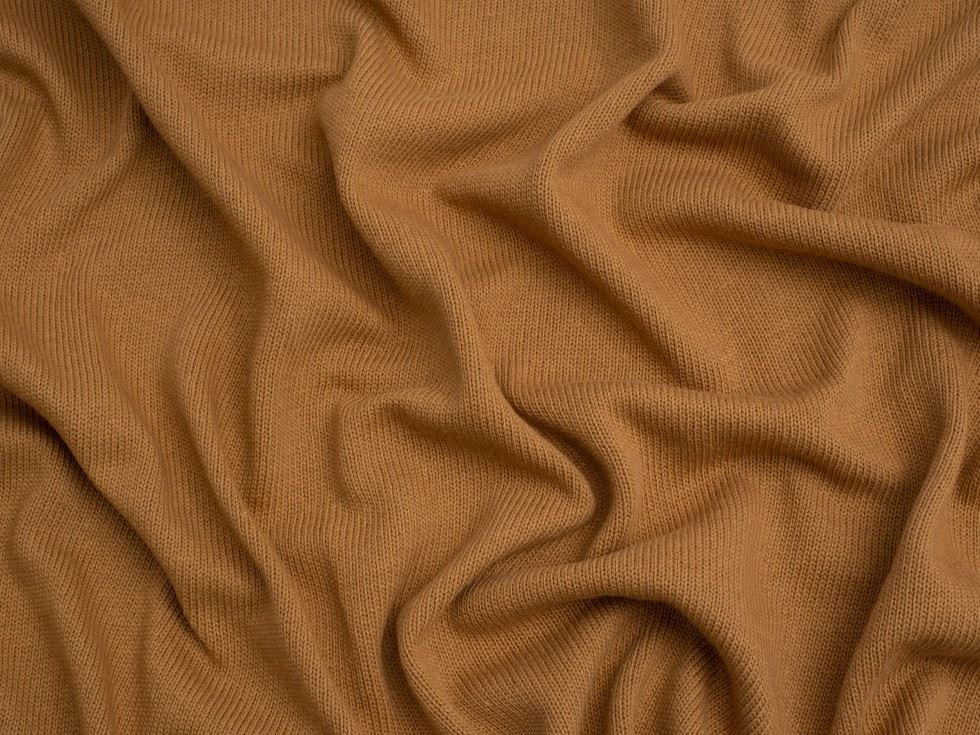 100% Cotton Sweater Knit Stretch Fabric Rust