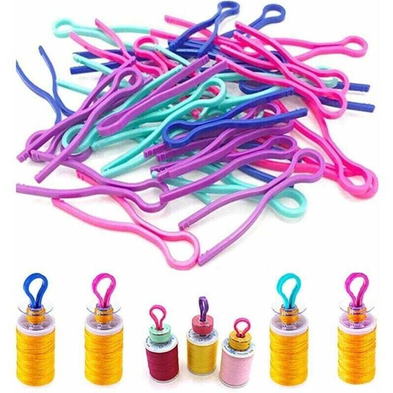 100 pieces bobbin holders, bobbin thread clips, bobbin buddies sewing machine accessories to hold bobbin thread tails under control