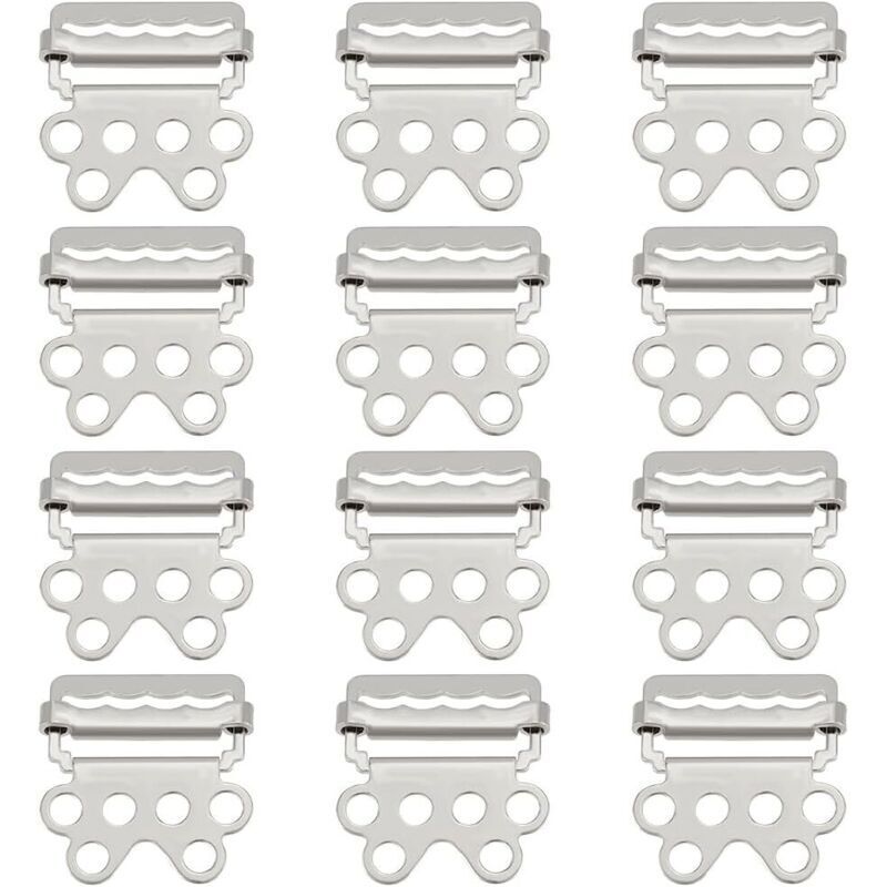 12 Alloy Sliding Buckle Tri Glide 6-Hole Sliders with Gears Strap Release Buckle for Corset Attachment