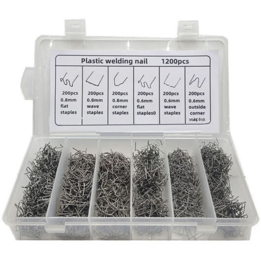 1200PCS Car Bumper Plastic Repair Welding Nails With Box Sufficient Hot Staples Welding Wire Repair Nails for Car