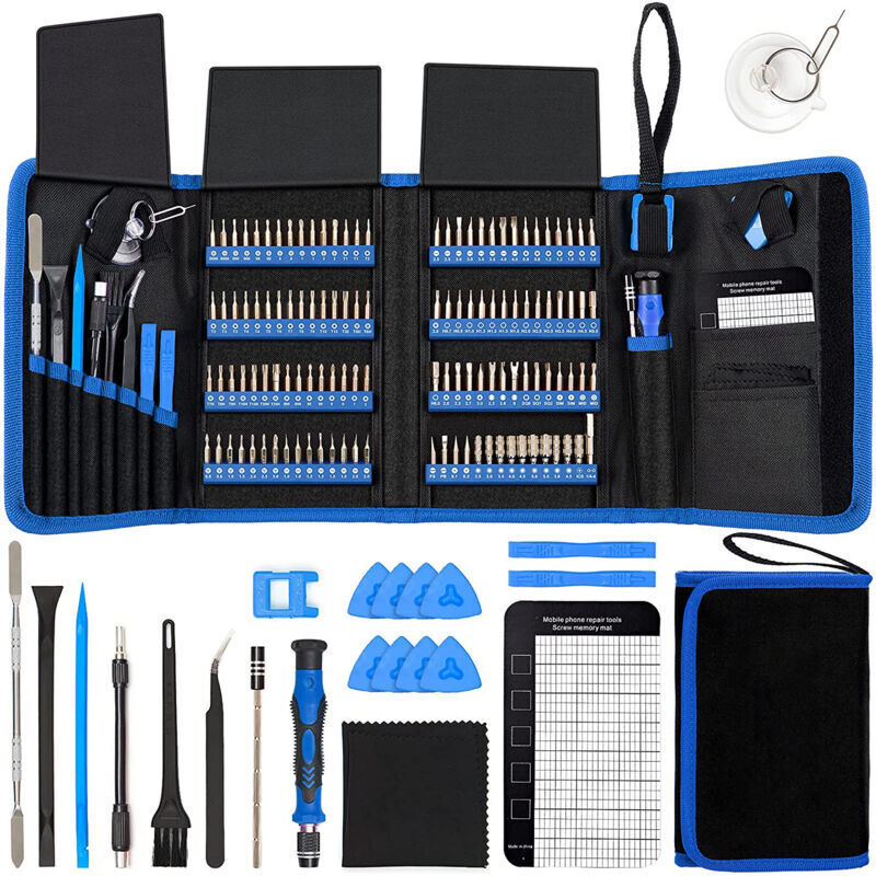 142-piece electronic precision screwdriver set with 120-bit magnetic repair tool kit for iPhone, MacBook, and computers