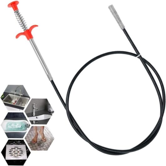 160 cm flexible grabber with claws for working in tight spaces, drain snake, for picking up hair, waste and even important items from the sewer, sink