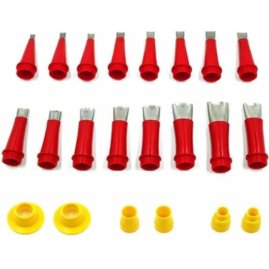 22-Piece Stainless Steel Caulking Nozzle Applicator Caulking Finishing Adhesive Silicone Sealant Finishing Tool for Kitchen and Bathroom