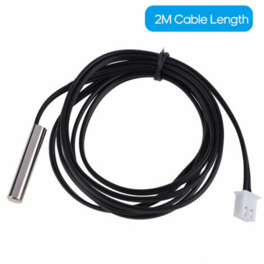 2M High Precision Water Resistant Temperature Sensor Probe 10K Thermistor Cable Temperature Probe