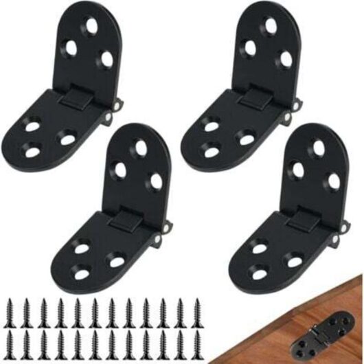 4 Pieces Folding Door Flat Hinges, Folding Door Hinges, Folding Flip Hinge, Alloy Table Sewing Machine Hinge, Foldable Flip Hinge
