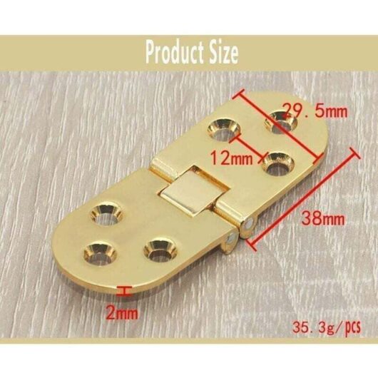 4Pcs Folding Table Hinges, Flat Door Cabinet Folding Hinges, Zinc Metal Round Edge Sewing Machine Folding Table Furniture Flip Tray Hinge, for