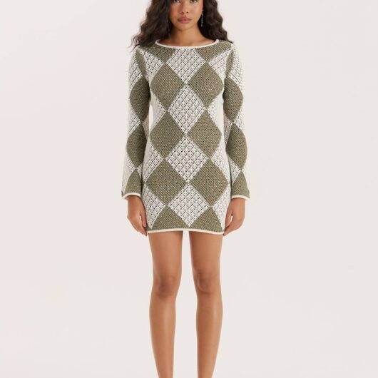 4th & Reckless Cotton Blend Knitted Beach Dress Multi