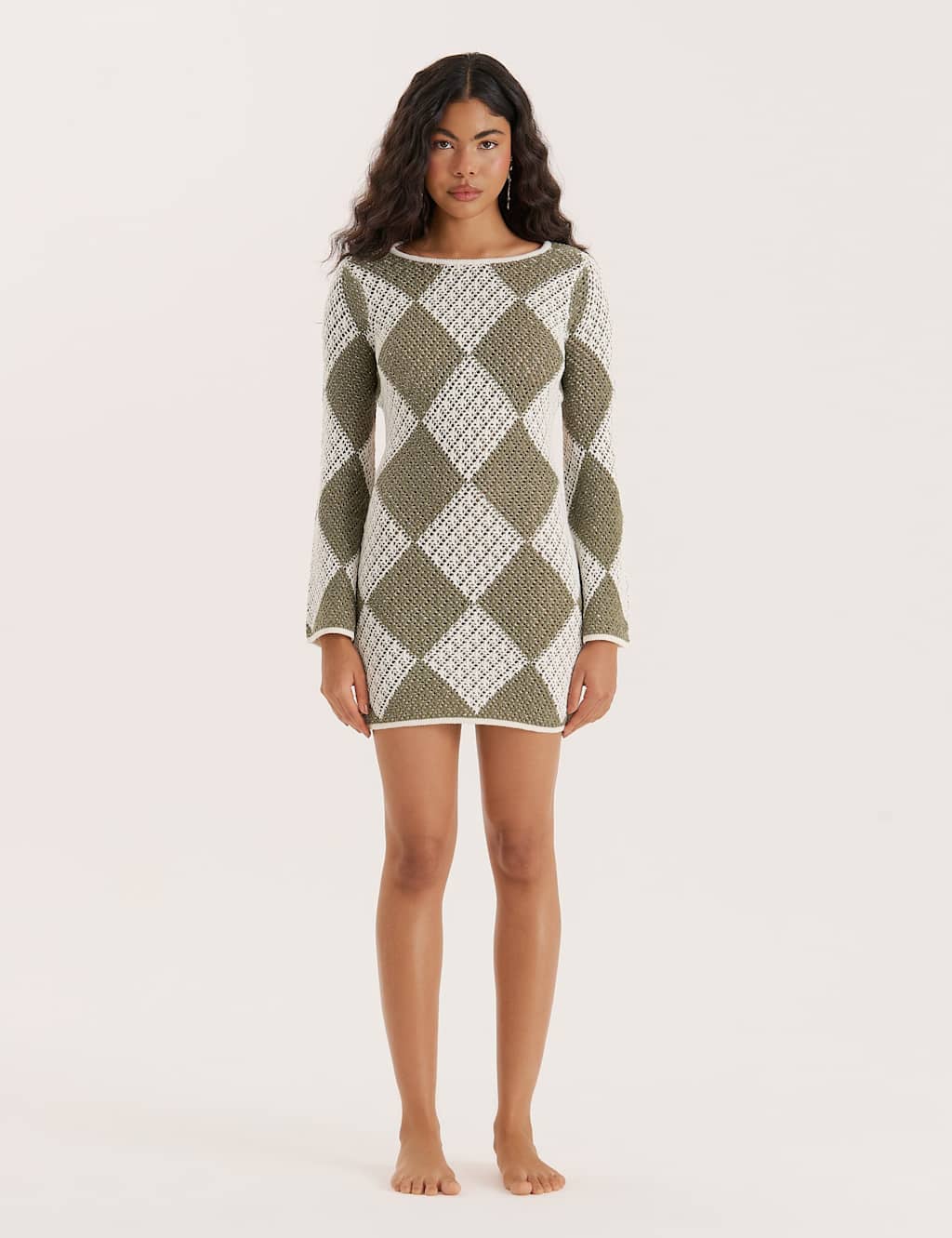 4th & Reckless Cotton Blend Knitted Beach Dress Multi