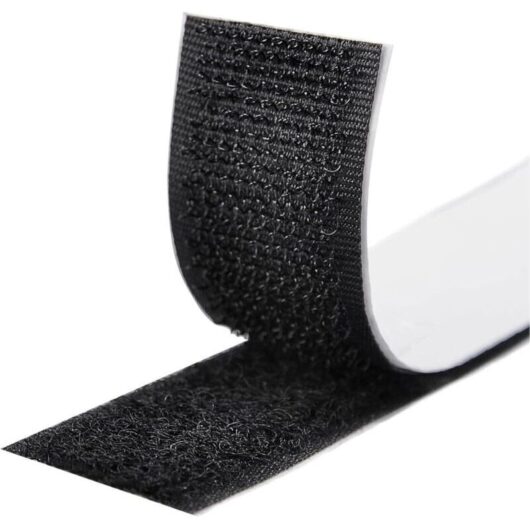 5M Adhesive Tape, Hook and Loop Fasteners, Self-Adhesive Hook and Loop Tape for All Types of Installations, 16mm Photo Frame (Black)