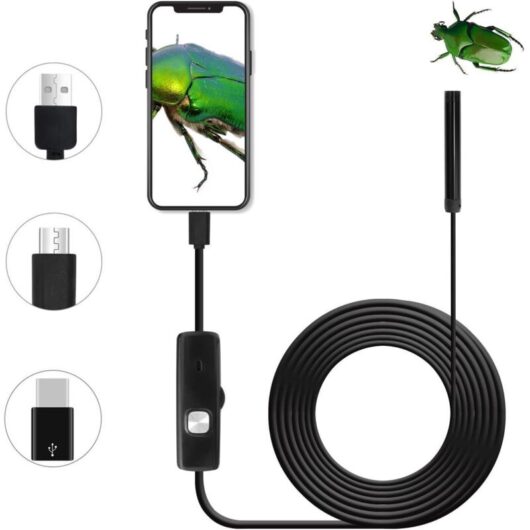 7mm Android Type-C HD 2-in-1 Waterproof USB Endoscope for Smartphones (5m)