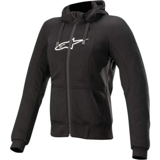 Alpinestars Stella Chrome Sport Ladies Motorcycle Hoodie - Black / UK 8 | EU 40 | US 4 | S