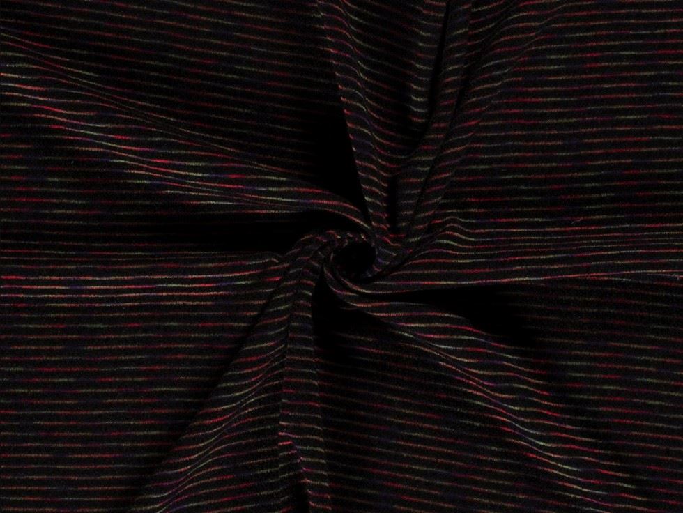 Angora Brushed Sweater Knit Stretch Fabric Black