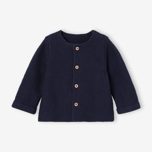Baby Cardigan - BASICS 100% Cotton navy blue