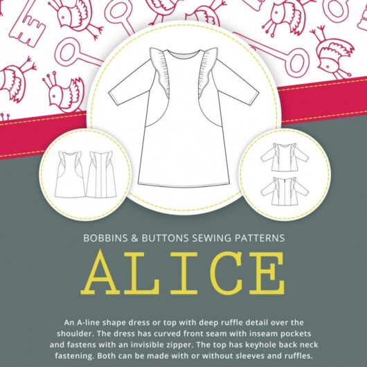 Bobbins and Buttons Paper Sewing Pattern Alice Dress & Top