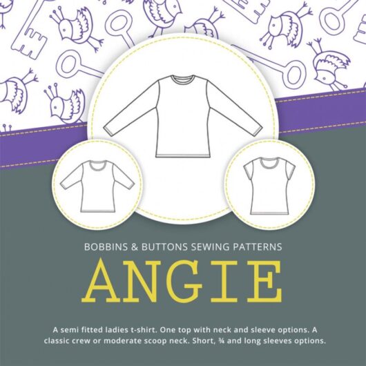 Bobbins and Buttons Paper Sewing Pattern Angie T Shirt
