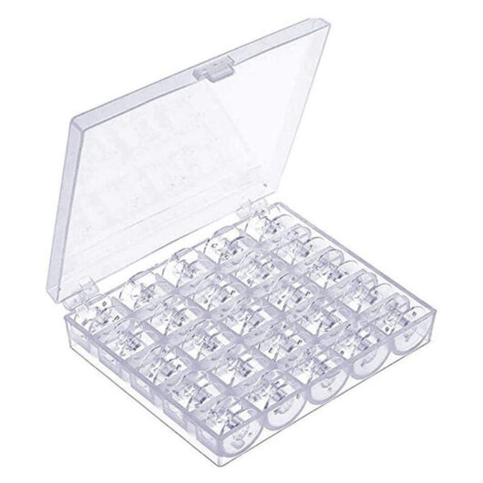 Bobines de machine, bobines en plastique pour machine à coudre Bobines transparentes universs avec étui à canette Accessoires pour machine à coudre