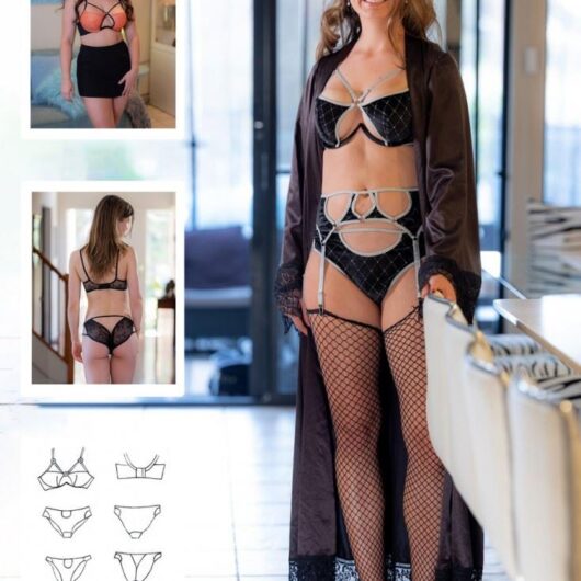 Booby Traps Paper Sewing Pattern Cage Bra & Briefs