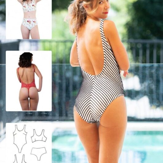 Booby Traps Paper Sewing Pattern Lauren Swimsuit