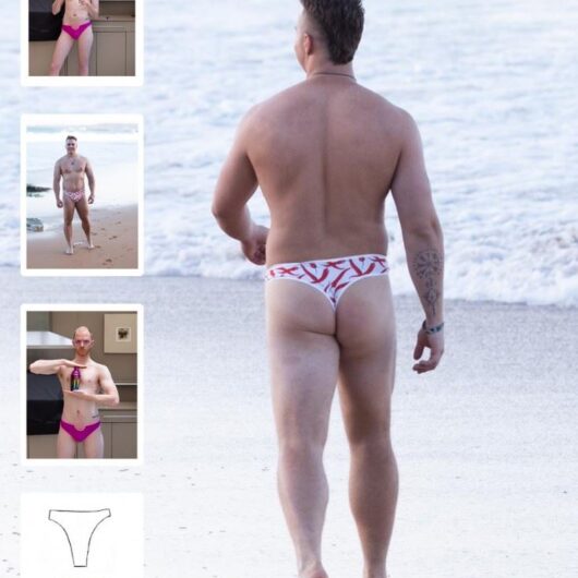 Booby Traps Paper Sewing Pattern Mens String Briefs