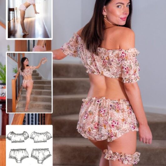 Booby Traps Paper Sewing Pattern Simona Scanties Set