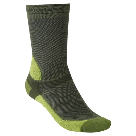 Bridgedale Summer Weight T2 Coolmax Sport MTB Socks Dark Green/Lime
