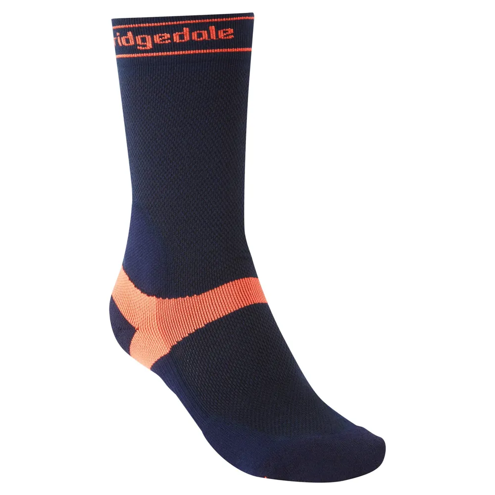 Bridgedale Summer Weight T2 Coolmax Womens Sport MTB Socks Navy/Peach