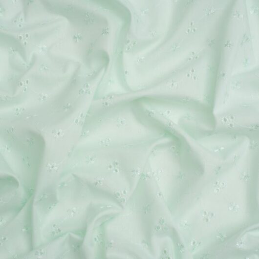 Broderie Anglaise Cotton Fabric Mint