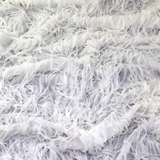 Bruges Fringe Georgette Fabric Ivory