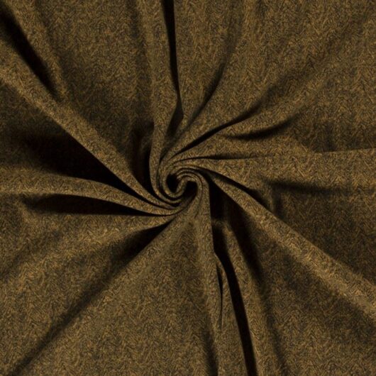 Brushed Textured Stretch Knit Fabric Ochre