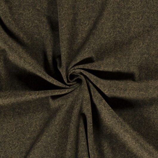 Brushed Textured Stretch Knit Fabric Olive
