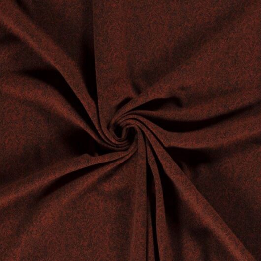 Brushed Textured Stretch Knit Fabric Rust