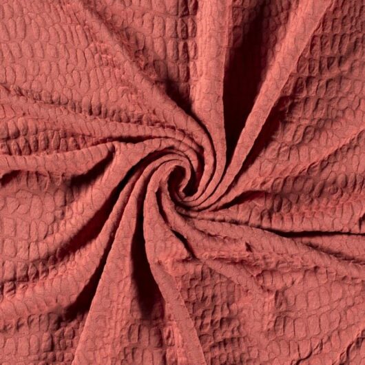 Bubble Jacquard Stretch Knit Fabric Pink