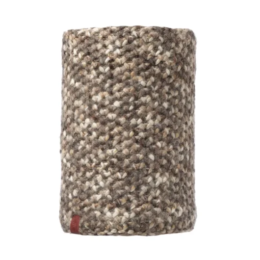 Buff Knitted Neckwarmer Margo Brown Taupe