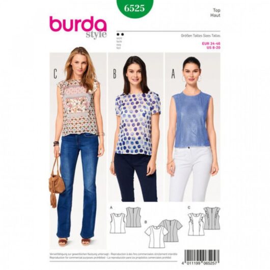 Burda Paper Sewing Pattern 6525