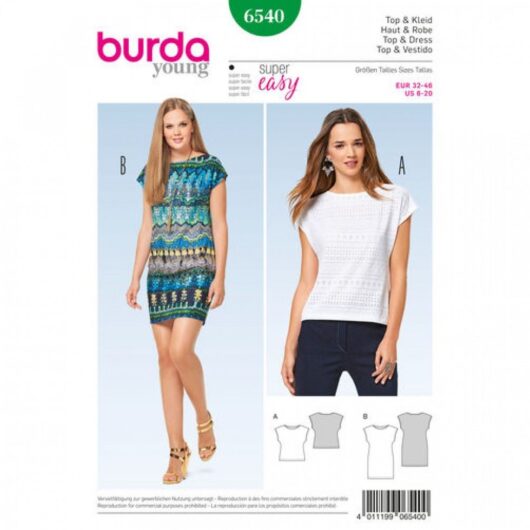 Burda Paper Sewing Pattern 6540