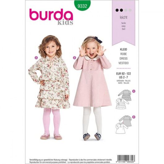 Burda Paper Sewing Pattern 9332