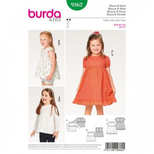 Burda Paper Sewing Pattern 9362