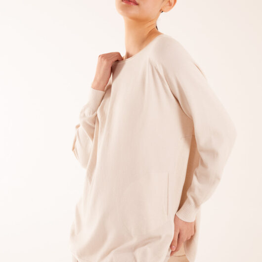 Button Knit Top - ONE / CREAM